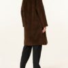 WEEKEND MaxMara Salmone Teddyfell-Mantel Damen, Braun