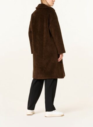 WEEKEND MaxMara Salmone Teddyfell-Mantel Damen, Braun
