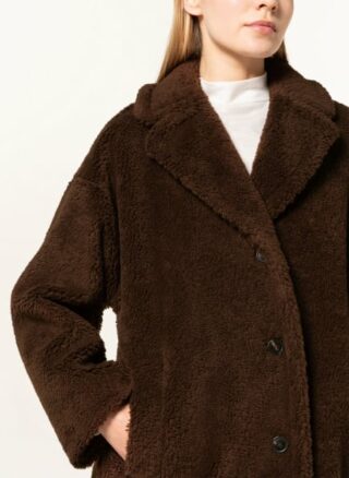 WEEKEND MaxMara Salmone Teddyfell-Mantel Damen, Braun