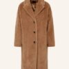 WEEKEND MaxMara Salmone Teddyfell-Mantel Damen, Braun
