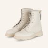 WOOLRICH Blubber Biker Boots Damen, Weiß