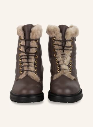 WOOLRICH Las Vegas Biker Boots Damen, Beige
