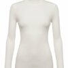 Wolford Merino Fine Rib Rollkragenpullover Damen, Weiß