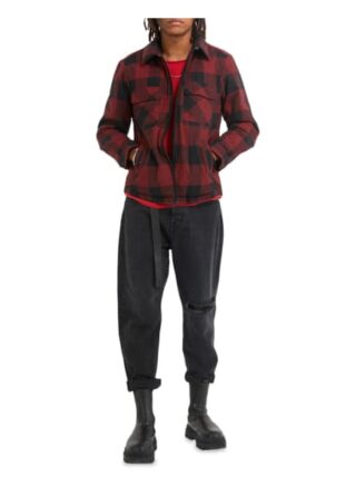 YOUNG POETS SOCIETY Alan Check 214 Casual-Hemd Herren, Schwarz