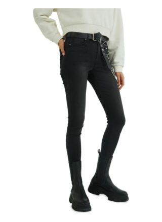 YOUNG POETS SOCIETY Ania High Waist 51214 Stone Wash Skinny Fit Skinny Jeans Damen, Schwarz