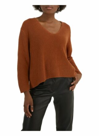 YOUNG POETS SOCIETY Bente Knit Cropped 214 Regular Fit Pullover Damen, Braun