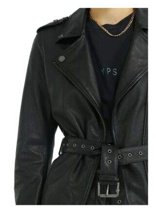 YOUNG POETS SOCIETY Ela Soft 214 Regular Fit Lederjacke Damen, Schwarz