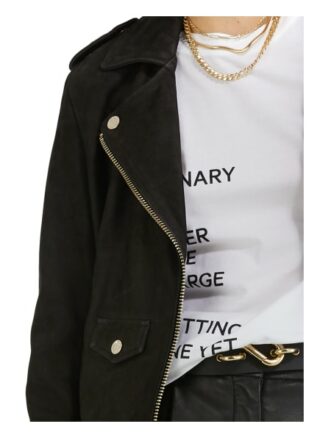 YOUNG POETS SOCIETY Emilia Hunza 214 Regular Fit Lederjacke Damen, Schwarz