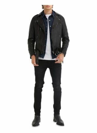 YOUNG POETS SOCIETY Ethan Lederjacke Herren, Schwarz