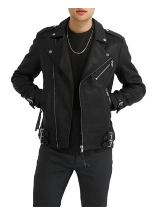 YOUNG POETS SOCIETY Joe Heavy 214 Lederjacke Herren, Schwarz