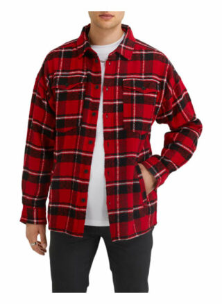 YOUNG POETS SOCIETY Jonte Cargo 214 Casual-Hemd Herren, Rot