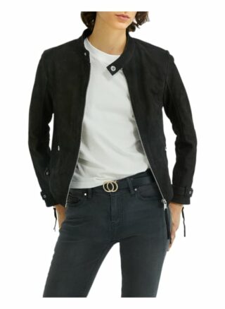 YOUNG POETS SOCIETY Lou Hunza 214 Regular Fit Lederjacke Damen, Schwarz
