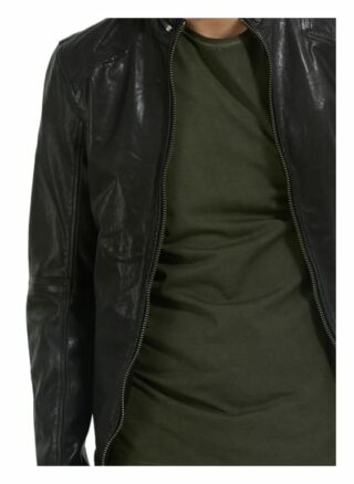 YOUNG POETS SOCIETY Luca Veg Zip 214 Lederjacke Herren, Schwarz