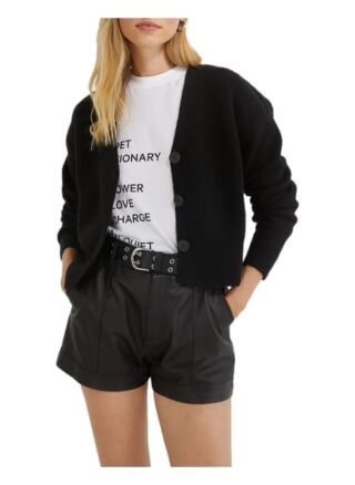 YOUNG POETS SOCIETY Maila Knit Cropped 214 Cropped Fit Strickjacke Damen, Schwarz