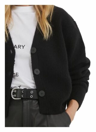 YOUNG POETS SOCIETY Maila Knit Cropped 214 Cropped Fit Strickjacke Damen, Schwarz