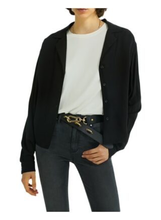 YOUNG POETS SOCIETY Marlie Loose 214 Regular Fit Hemdbluse Damen, Schwarz