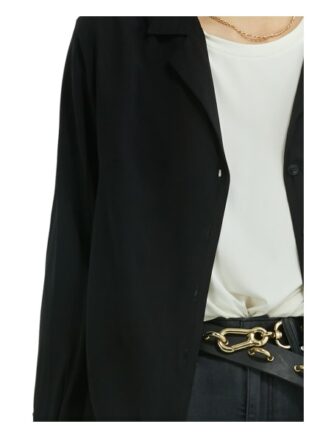YOUNG POETS SOCIETY Marlie Loose 214 Regular Fit Hemdbluse Damen, Schwarz