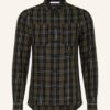 YOUNG POETS SOCIETY Mic Casual-Hemd Herren, Schwarz