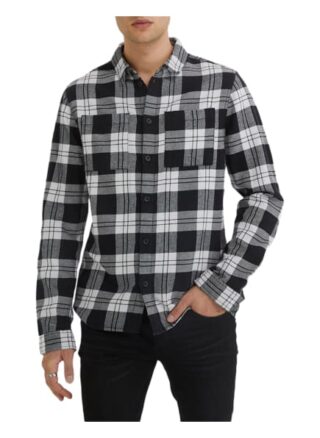 YOUNG POETS SOCIETY Mic Flannel 214 Flanellhemd Herren, Grau