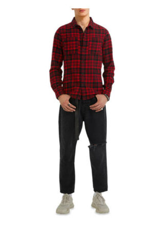 YOUNG POETS SOCIETY Mic Flannel 214 Flanellhemd Herren, Rot