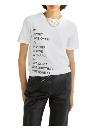 YOUNG POETS SOCIETY Principles Tannie 214 Regular Fit T-Shirts Damen, Weiß