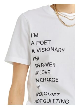 YOUNG POETS SOCIETY Principles Tannie 214 Regular Fit T-Shirts Damen, Weiß