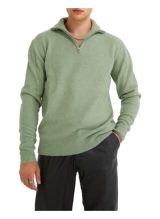 YOUNG POETS SOCIETY Pullover Janny Half Zip Rollkragenpullover Herren, Blau