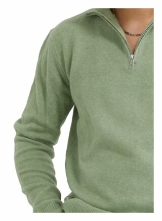 YOUNG POETS SOCIETY Pullover Janny Half Zip Rollkragenpullover Herren, Blau