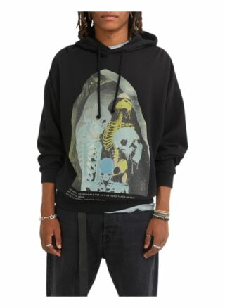 YOUNG POETS SOCIETY Surreal Skeleton Danis 214 Loose Fit Hoodie Herren, Schwarz