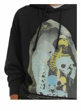 YOUNG POETS SOCIETY Surreal Skeleton Danis 214 Loose Fit Hoodie Herren, Schwarz
