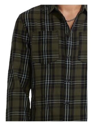 YOUNG POETS SOCIETY Washed 214 Casual-Hemd Herren, Grün