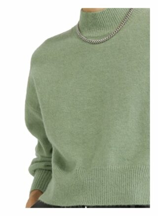 YOUNG POETS SOCIETY Yuna Knit Cropped 214 Regular Fit Pullover Damen, Blau