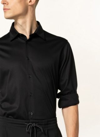 ZZegna Jerseyhemd Herren, Schwarz