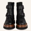 Zinda Boots Biker Boots Damen, Schwarz