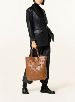 abro Chessboard Shopper Damen, Braun