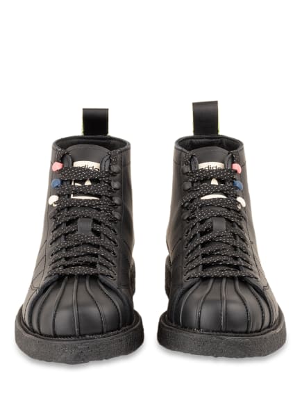 adidas Originals Superstar Boot Luxe Hightop-Sneaker Damen, Schwarz