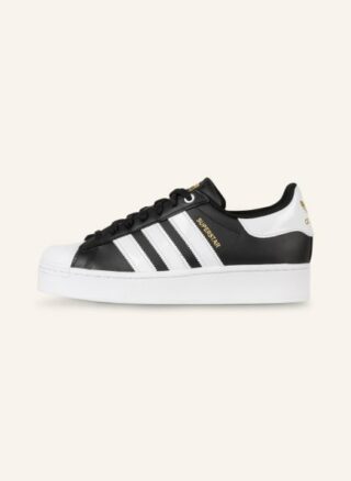 adidas Originals Superstar Plateau-Sneaker Damen, Schwarz