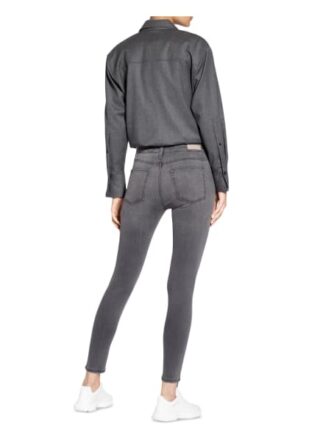 ag jeans Farrah Skinny Jeans Damen, Grau
