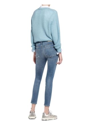 ag jeans Farrah Skinny Jeans Damen, Schwarz
