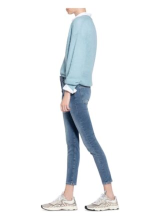 ag jeans Farrah Skinny Jeans Damen, Schwarz