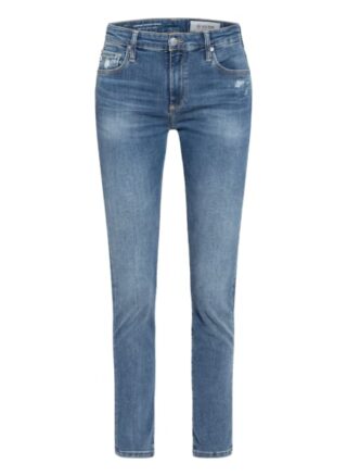 ag jeans Farrah Skinny Jeans Damen, Schwarz