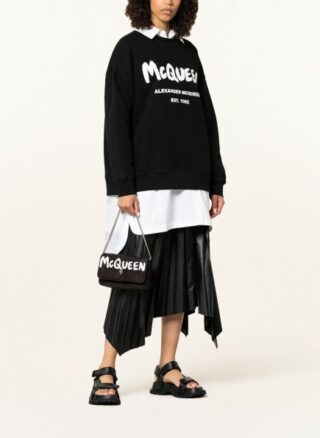 alexander mcqueen Graffiti Umhängetasche Damen, Schwarz