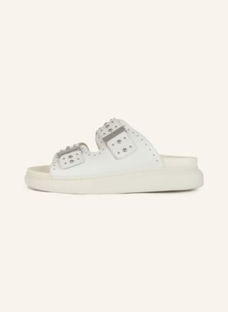 alexander mcqueen Plateau-Pantoletten Damen, Weiß