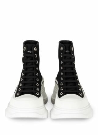alexander mcqueen Plateau-Schnürboots Damen, Schwarz