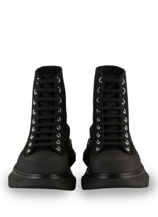 alexander mcqueen Plateau-Schnürboots Damen, Schwarz
