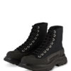 alexander mcqueen Plateau-Schnürboots Damen, Schwarz
