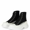 alexander mcqueen Plateau-Schnürboots Damen, Schwarz