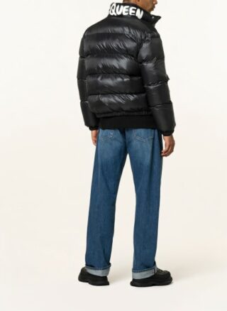 alexander mcqueen Steppjacke Herren, Schwarz