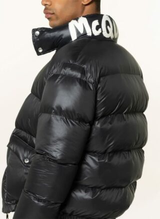 alexander mcqueen Steppjacke Herren, Schwarz