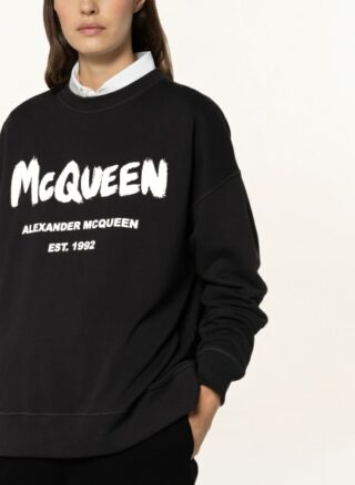 alexander mcqueen Sweatshirt Damen, Schwarz